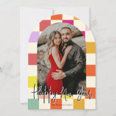 Bright Modern Groovy Meerkleurig Nieuwjaar 2025 Kaart (Voorkant)