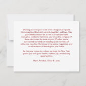 Bright Modern Kerstversiering 4 Foto Kerstmis Feestdagenkaart (Achterkant)