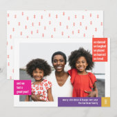 Bright modern kleurenblok met kerstmis feestdagenkaart (Voorkant / Achterkant)