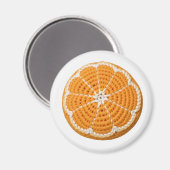 Bright Modern Minimal Fresh Crochet Sinaasappel Sl Magneet (Voorkant / Achterkant)