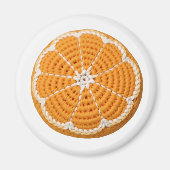 Bright Modern Minimal Fresh Crochet Sinaasappel Sl Magneet (Voorkant)