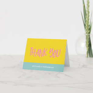 Bright Modern Pastel Bedankt Ontwerp Blauwe Naam