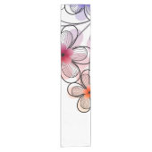 Bright Moderne bloemen Korte Tafelloper (Voorkant)