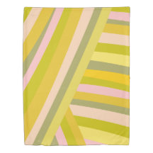 Bright Moderne Citrus Stripes Green en Roze