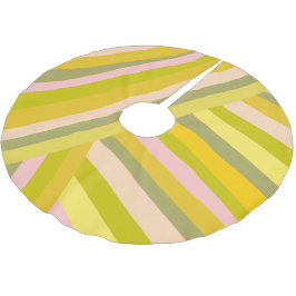 Bright Moderne Citrus Stripes Green en Roze Kerstboom Rok