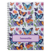 Bright Mooie Fluttering Wing Butterfly Journal Notitieboek (Voorkant)
