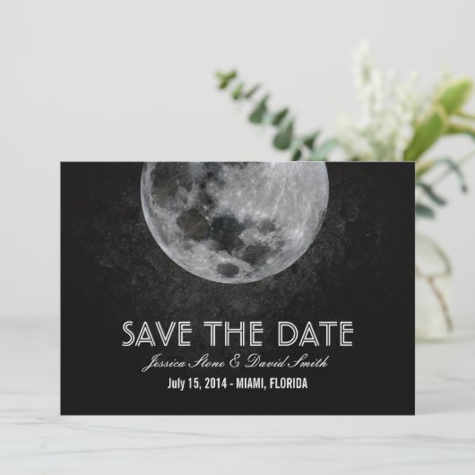 Bright Moon sparen de datumaankondigingen Save The Date (Staand voorkant)