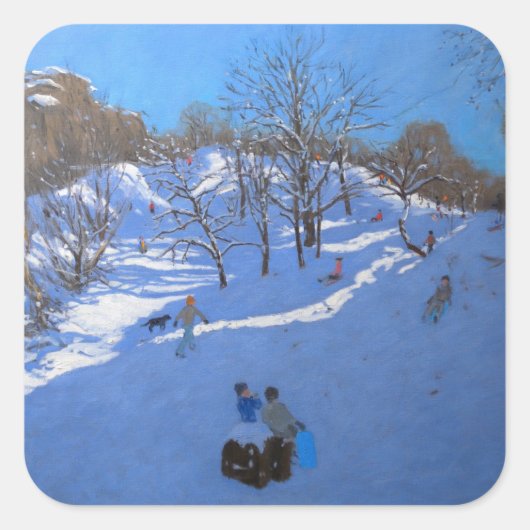 Bright Morning at Black Pool 2009 Vierkante Sticker (Voorkant)