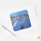 Bright Morning at Black Pool 2009 Vierkante Sticker (Envelop)