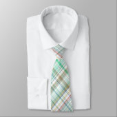 Bright Multi Color Plaid Pattern Men's Neck Tie Stropdas (Gebonden)