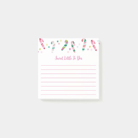 Bright Multi Colored Candy Cane Post-it® Notes (Voorkant)