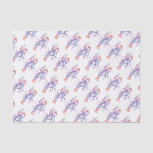 Bright Multicolor Lobster Tissuepapier (Voorkant)