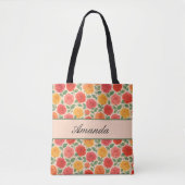 Bright Multicolor Roos Name Pattern Tote Bag (Voorkant)