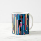 bright multicolored abstract pattern of stripes koffiemok (Voorkant rechts)