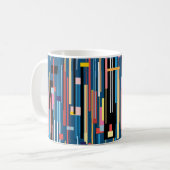 bright multicolored abstract pattern of stripes koffiemok (Voorkant links)