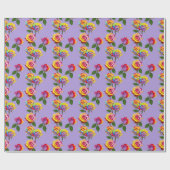 Bright Multicolored Roses In Rainbow Shades Cadeaupapier (Vlak)