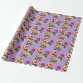 Bright Multicolored Roses In Rainbow Shades Cadeaupapier (Uitgerold)