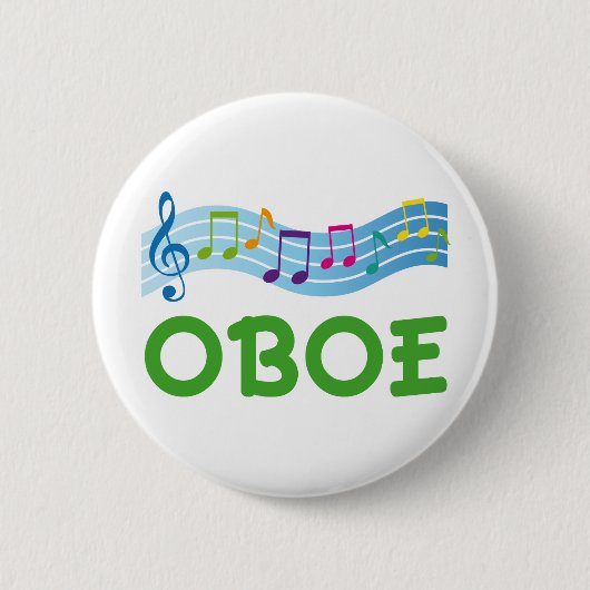 Bright Music-medewerkers Oboe-cadeau Ronde Button 5,7 Cm (Voorkant)