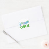 Bright Music-medewerkers Oboe-cadeau Ronde Sticker (Envelop)
