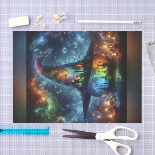 Bright Mystical Witch's Pet ontkoppelingspapier Tissuepapier (Craft)