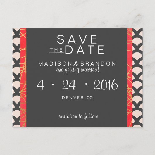 Bright N Mooi Bewaar de datum Aankondigingskaart (Voorkant)