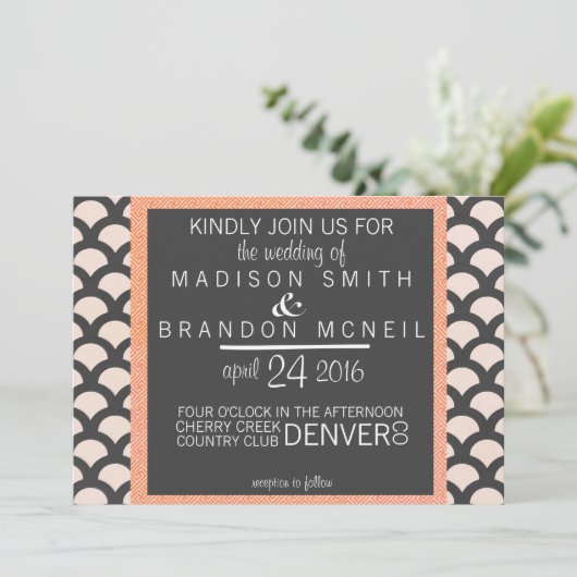 Bright N Mooie bruiloft uitnodiging (Staand voorkant)