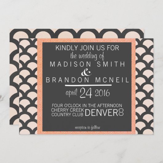 Bright N Mooie bruiloft uitnodiging (Voorkant / Achterkant)