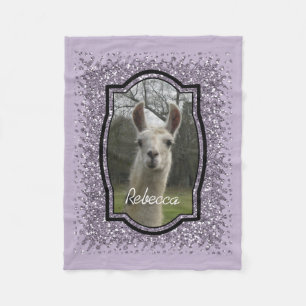 Bright N-mousserende lama in Smokey Lavender Fleece Deken