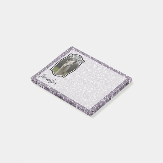 Bright N-mousserende lama in Smokey Lavender Post-it® Notes (Schuin)