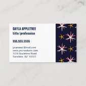 Bright Nautische Starfish Professional Visitekaartje (Achterkant)