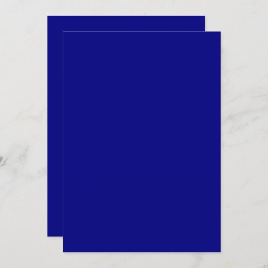 Bright Navy Blue 5 "x 7" Blank Sample Wedding Kaart (Voorkant / Achterkant)