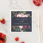 BRIGHT NAVY BLUSH BURGUNDY FLORAL BUNCH WEDDING SERVET (Insitu)