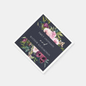 BRIGHT NAVY BLUSH BURGUNDY FLORAL BUNCH WEDDING SERVET (Hoek)