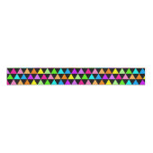 Bright Neon 80s Colors Triangles Grosgrain Ribbon Lint (Voorkant)