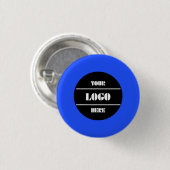 Bright Neon Blue Personalized Circle Badge Button (Voorkant /achterkant)