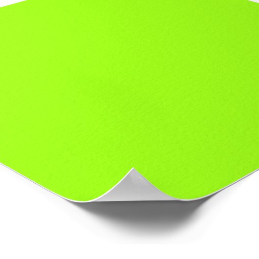 Bright Neon Chartreuse Gree Achtergrond op een Pos Poster (Hoek)