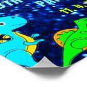Bright Neon Dinosaurs Jongens Party Welkomstbord Poster (Hoek)