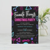 Bright Neon Favoriete Dingen Kerstfeest Kaart (Staand voorkant)