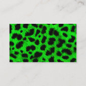BRIGHT NEON GREEN LIMOEN BLACK ANIMAAL PRINT PATTE VISITEKAARTJE (Achterkant)