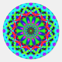 Bright Neon Kaleidoscoop | Abstract Mandala