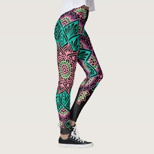 Bright Neon Mandala Leggings (Rechts)