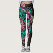 Bright Neon Mandala Leggings (Voorkant)