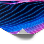 Bright Neon Mountains Dusk tot Dawn Poster (Hoek)