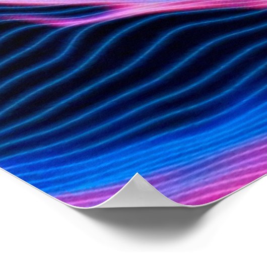 Bright Neon Mountains Dusk tot Dawn Poster (Hoek)