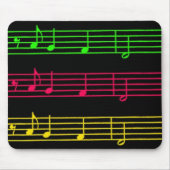 Bright Neon Notes - mousepad Muismat (Voorkant)