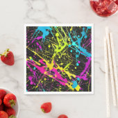 Bright Neon Paint Splatter Servet (Insitu)