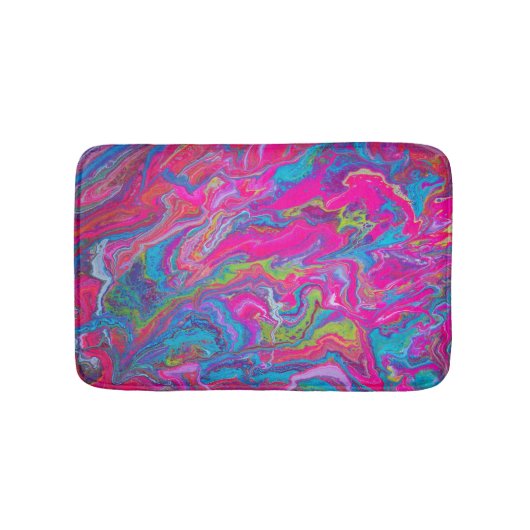 Bright Neon Pink Bath Mat (Voorkant)