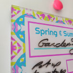 Bright Neon Pink Lime Green Blue Turquoise Planner Whiteboard<br><div class="desc">Bright Neon Pink Lime Green Blue Turquoise Planner Dry Erase Board. A bold and colourful checklist message board. A pretty organiser. Change the backing depending on where you want to hang it. Use the personalise button to edit the text at the top. Great for projects, tracking hobbies and activities, and...</div>