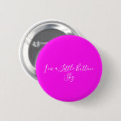 Bright Neon Pink Minimalist Design Pinback Ronde Button 5,7 Cm (Voorkant /achterkant)