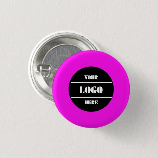 Bright Neon Pink Personalized Circle Badge Button (Voorkant /achterkant)